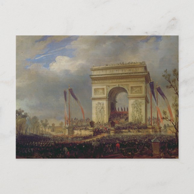 Cartão Postal Fete de la Fraternite no Arco de Triomphe (Frente)