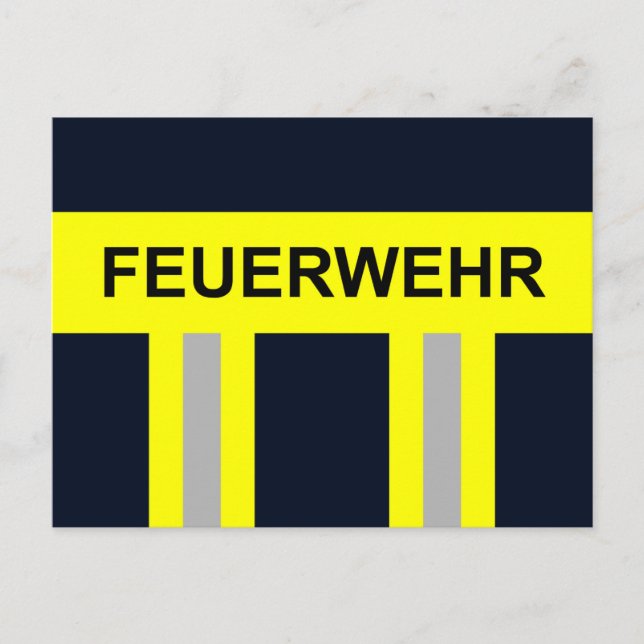 Cartão Postal Feuerwehr Symbol Uniform Blau (Frente)