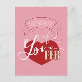 Cartão Postal Fevereiro - Mês do amor