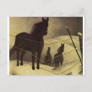 Cartão Postal Fevereiro por Grant Wood