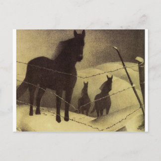 Cartão Postal Fevereiro por Grant Wood