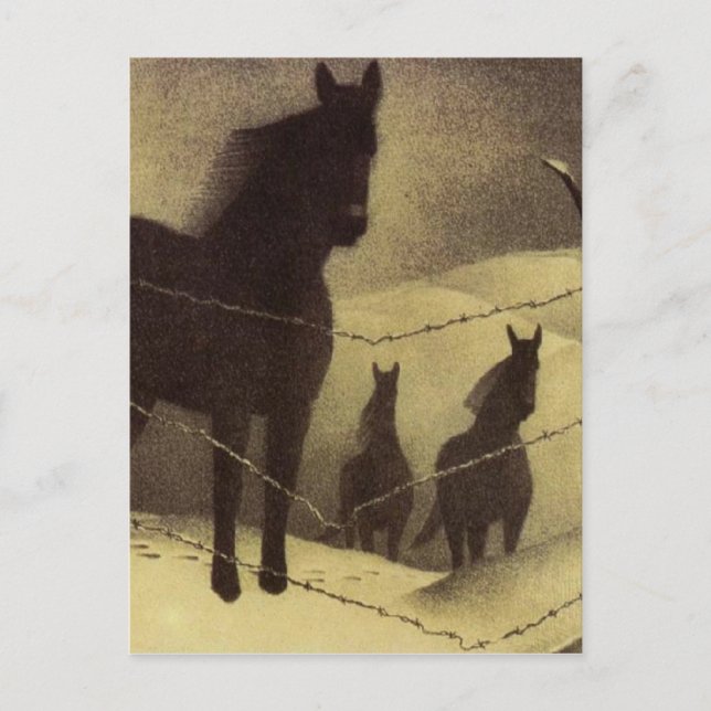 Cartão Postal Fevereiro por Grant Wood (Frente)