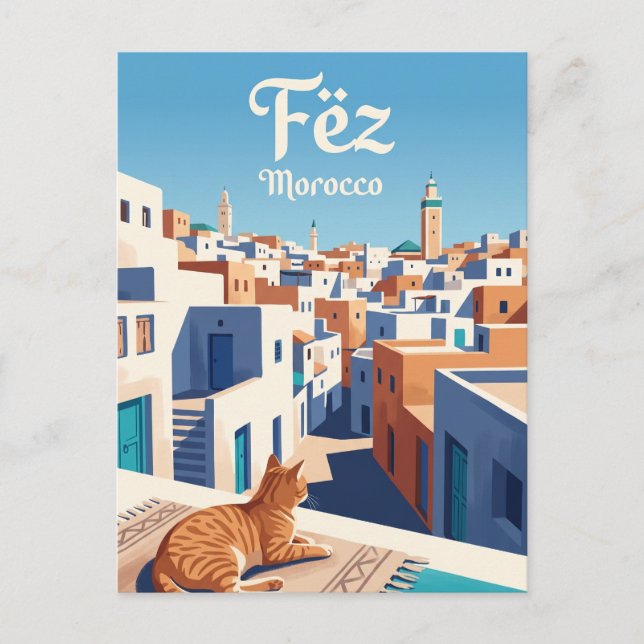 Cartão Postal Fez Marrocos (Frente)