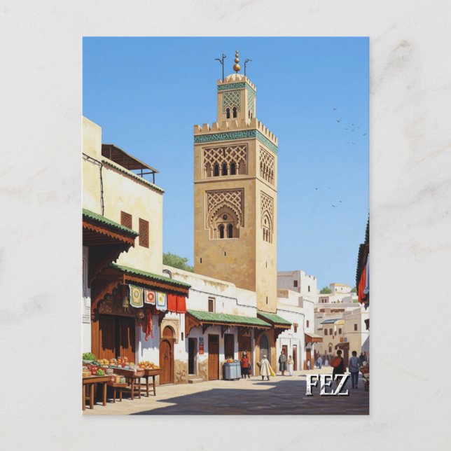 Cartão Postal Fez Marrocos Viagem (Frente)