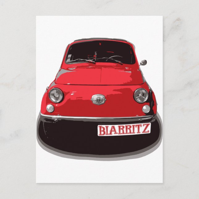 Cartão Postal Fiat 500 Biarritz (Frente)