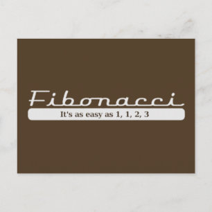 Cartão Postal fibonacci... É tão fácil quanto 1, 1, 2, 3
