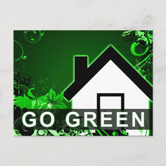 Cartão Postal ficar verde: casa hi-fi (Frente)
