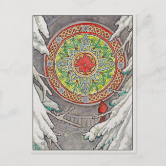 Cartão Postal Ficha de Posto da janela de dezembro