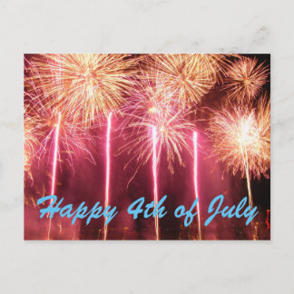 Cartão Postal Ficha de Posto Feliz 4 de julho