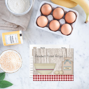 Cartão Postal Ficha de Receita de Panificação Country