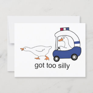 Cartão Postal Ficou Muito Bobo Humor de Polícia de Ganso Engraça