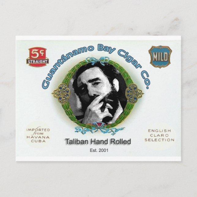 Cartão Postal Fidel Castro Guantanamo Bay Cuba Cigar Company (Frente)