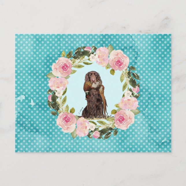 Cartão Postal Field Spaniel Padrão Faisão (Frente)