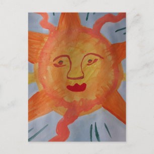 Cartão Postal Fiery Sun Flat