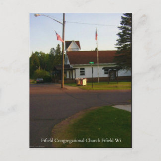 Cartão Postal Fifield Congregation Church Fifield WI