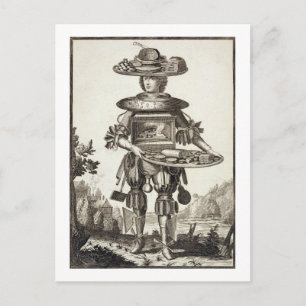 Cartão Postal Figurino para uma pastelaria, pub. de Gerard Valck