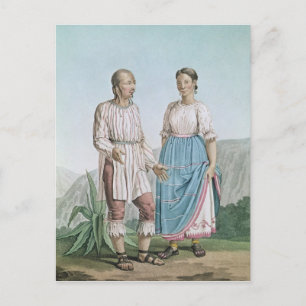 Cartão Postal Figurinos dos índios de Michouacan
