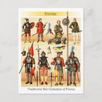 Figurinos tradicionais da Guerra da Idade Média da