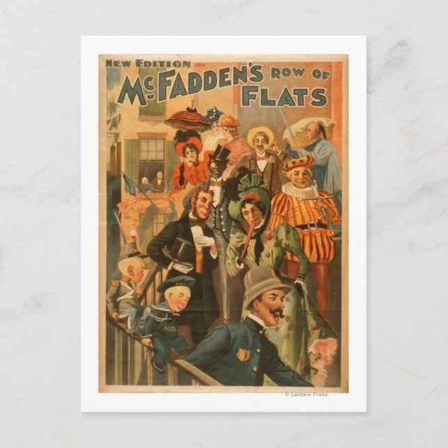 Cartão Postal Fila de apartamentos da nova edição do Teatro McFa (Frente)