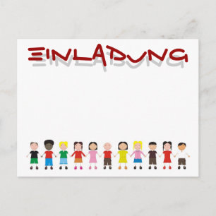 Cartão Postal Fila Infantil
