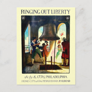 Cartão Postal Filadélfia Liberdade na Estrada de Ferro da Pensil