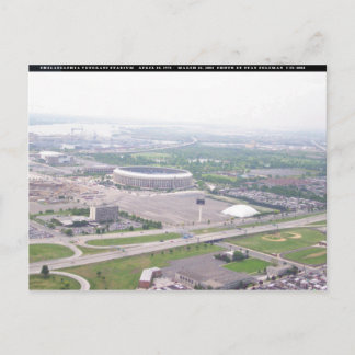 Cartão Postal Filadélfia PA Veteranos Stadium Vista Aérea