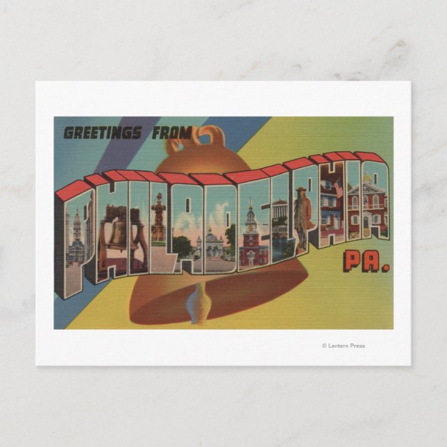 Cartão Postal Filadélfia, Pensilvânia (Liberty Bell) (Frente)