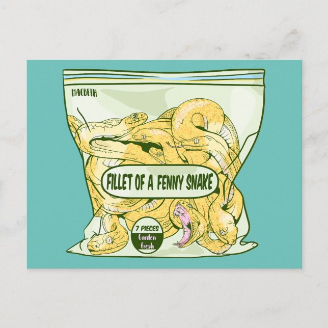CARTÃO POSTAL FILETE DE UMA MAIÚSCULA COBRA FENNY (Frente)