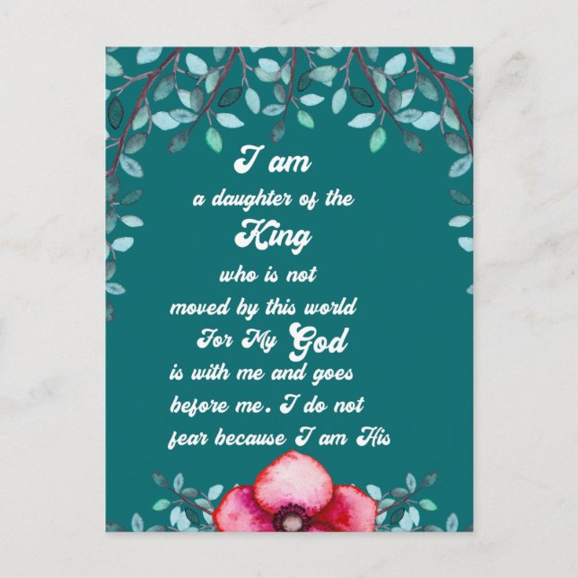 Cartão Postal Filha Cristã Do Rei Cristão  (Frente)