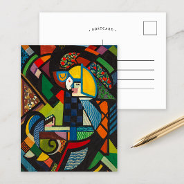 Cartão Postal Filha em um Rocker | Henry Lyman Sačien