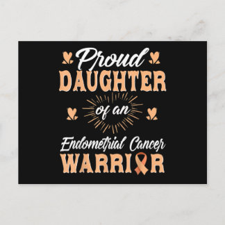 Cartão Postal Filha Orgulhosa Guerreira do Cancer Uterino Endome