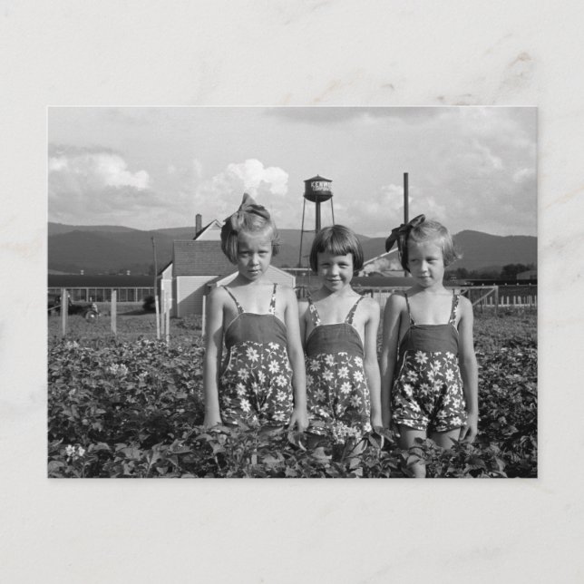 Cartão Postal Filhas de fazendeiro, 1939 (Frente)