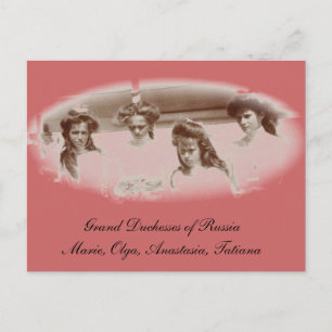 Cartão Postal Filhas do Tzar OTMA Romanov Rússia #267