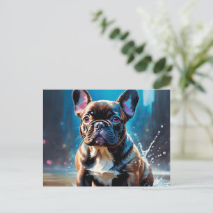 Cartão Postal Filhote de Bulldog Francês