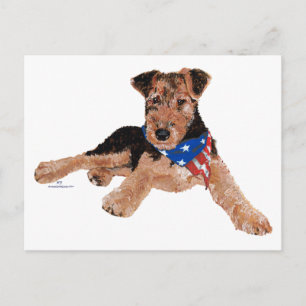Cartão Postal Filhote Terrier Patriótico