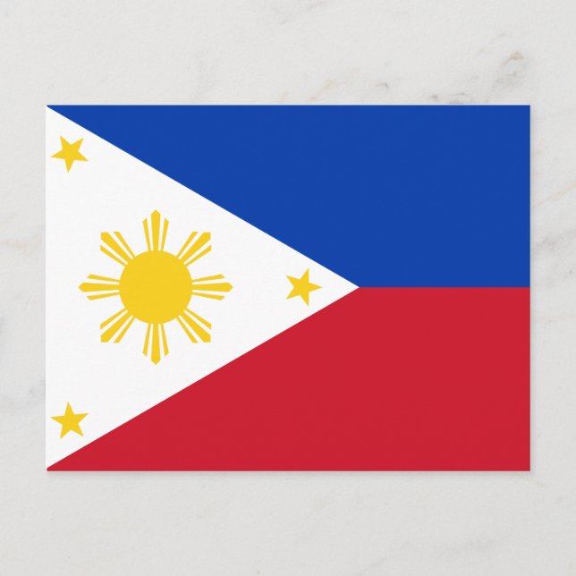 Cartão Postal Filipinas Sinalizador Filipino (Frente)