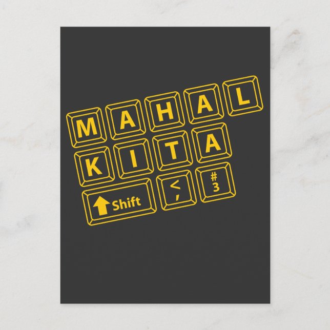 Cartão Postal Filipino Mahal Kita Filipinas Dias de os namorados (Frente)