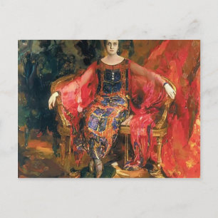 Cartão Postal Filipp Malyavin - Retrato de Alexandra Balashova