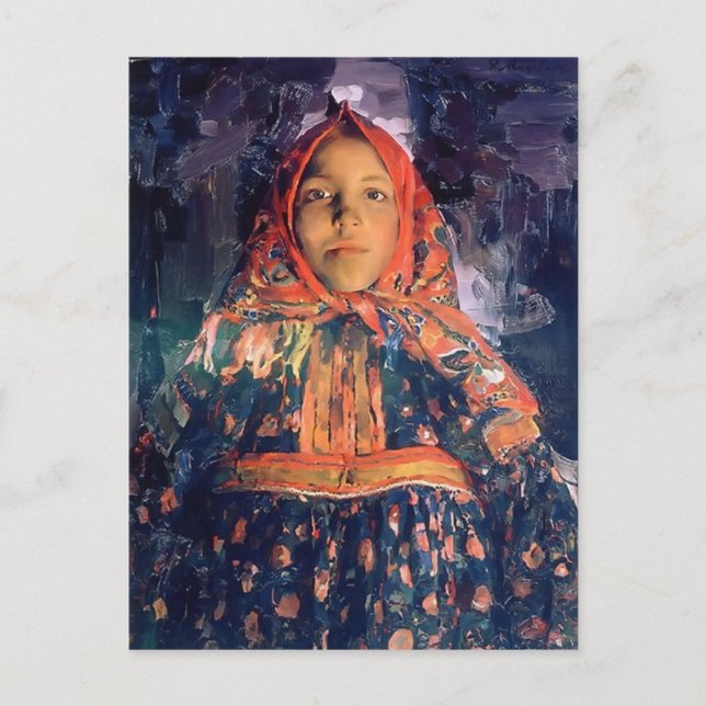 Cartão Postal Filipp Malyavin - Verka (Frente)