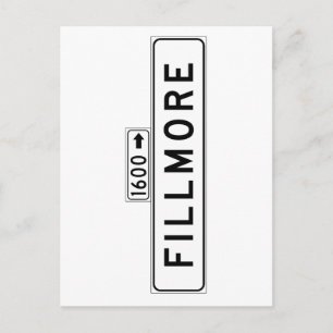 Cartão Postal Fillmore Rua, San Francisco Street Sign