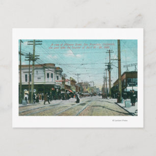 Cartão Postal Fillmore Street View 1 ano após o incêndio de 19