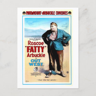 Cartão Postal Filme Out West, 1918