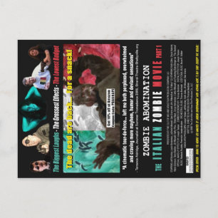 Cartão Postal Filme Zombie Italiano - Cartão-postal Poster
