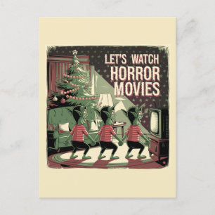 Cartão Postal Filmes de Terror de Natal Criaturas verdes assusta