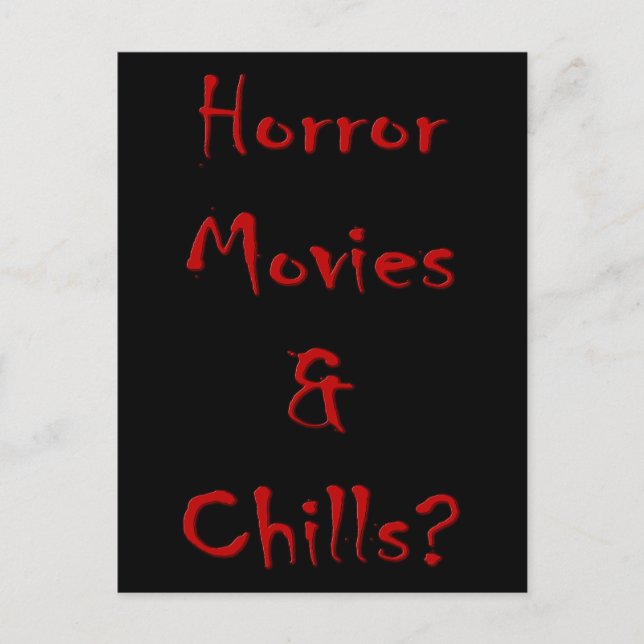 Cartão Postal Filmes e Arrepios horrorosos? (Frente)