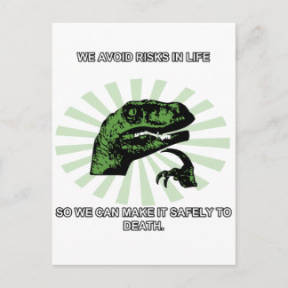 Cartão Postal Filosoraptor Vida e Morte