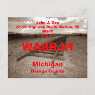 Cartão Postal Fim das vias de trem de rádio Ops RRC Postcards HA