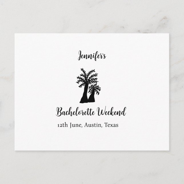 Cartão Postal Fim de semana de solteira clube da árvore de coco  (Frente)