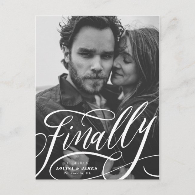 Cartão Postal Finalmente adiada Foto Covid Salvar a Data (Frente)