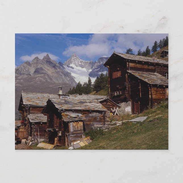Cartão Postal Findeln, Zermatt, suiça (Frente)
